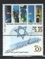 Israel 1998 Yv. 1420, The Israel Jubilee Exhibition – Tab - MNH - Unused Stamps (with Tabs)