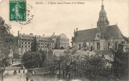 FRANCE - Blois - L'Eglise Saint Vincent Et Le Château - Carte Postale Ancienne - Blois