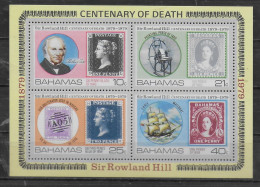 BAHAMAS  BF 27  * *  Sir Rowland Hill Timbre Sur Timbre Bateaux Presse A Imprimer - Rowland Hill