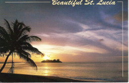 *CPM  - SAINT LUCIA West Indies - Coucher De Soleil à Choc Bay - Sainte-Lucie