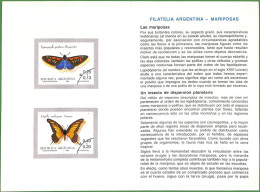 ZA1886 - ARGENTINA - POSTAL HISTORY - Official Stamp Bulletin BUTTERFLIES 1985 - Libretti