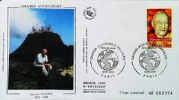 FRANCE - FDC - 2000 (Oblitération Paris) - Haroun TAZIEFF "Volcan" - Série Grands Aventuriers - Vulkanen