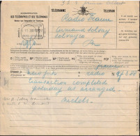 BELGIQUE      Télégramme  1922   Solvay   Avec étiquette De Fermeture - Telegrams