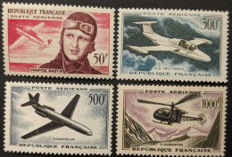 PA N° 34 & 35 à 37** Avions Et Hélicoptère Alouette, Caravelle, Morane-Saulnier 760 & Maryse Bastié - 1927-1959 Mint/hinged