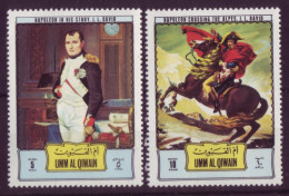 Asie - Umm-al-Qiwain - Napoléon By J. David - 2 Timbres Différents - 6641 - Umm Al-Qaiwain