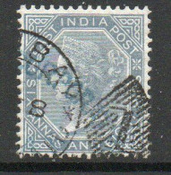 India 1866 6 Annas 8 Pies Slate, Wmk. Elephants Head, Perf. 14, Used, SG 72 (E) - 1854 East India Company Administration