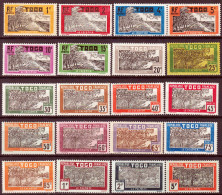 Togo 1924 Y.T.124/43 */MH VF/F - Unused Stamps