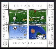 YUGOSLAVIA 1982 Football World Cup Block Used.  Michel Block 20 - Blocs-feuillets