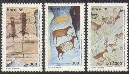 Brasil (Brazil) - 1985 - Painting Ruprestes - Yv 1731/33 - Archeologia