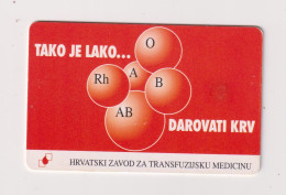 CROATIA -  Donate Blood Chip  Phonecard - Croazia