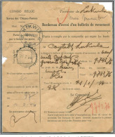 Congo Masi-Manimba Oblit. Keach 6B1-Dm(D)y Sur Bordereau D'envoi D'un Bulletin De Virement Via Kikwit Le 21/01/1944 - Cartas & Documentos