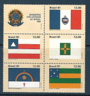 Brasil (Brazil) - 1981 - Flags - Yv 1509/13 - Francobolli