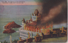 UNITED STATES - The Burning Of The Cliff House September 7th 1907.  San Francisco California. VG Postmark Etc 1925 - Catastrofi