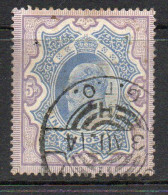 India 1902-11 KEVII 5 Rupees Ultramarine & Violet, Used, SG 142 (E) - 1902-11 King Edward VII