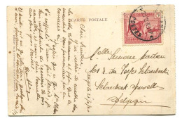 Congo Matadi Oblit. Keach 7A3 Sur C.O.B. 124 Sur Carte Postale Vers Sckaerbeek Le 21/11/1930 - Lettres & Documents