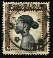 Congo Matadi Oblit. Keach 8A2 Sur C.O.B. 257 Le 21/04/1944 - Oblitérés