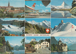 Schweiz - Switzerland - Alte Ansichten - Flughafen - Eisenbahn - Nice Stamp 1968 - Other & Unclassified