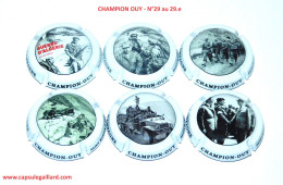 Série De 6 Capsules De Champagne - CHAMPION OUY N°29 Au 26.e - Collezioni