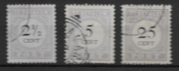 Suriname 1892-96, 3 Gebruiikte Waarden Type III, Kw 11.5 EUR (SN 2630) - Surinam ... - 1975