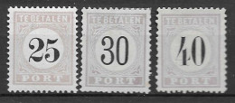 Suriname 1886-88, 3 Waarden Type III MH, MNG, Kw 43.5 EUR (SN 2636) - Suriname ... - 1975