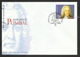 Portugal 1999 FDC 300 Ans Marquis Pombal Reconstruteur Tremblement De Terre 1755 Marquês De Pombal Earthquake Rebuilder - FDC