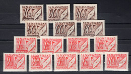 Slovakia 1942 Complete Postage Due Set 15v MNH - Neufs