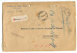 Congo Matadi Lettre Recommandée Type 2Ad/R/B (petite Griffe Majuscule) Dent. 11 Vers Léopoldville Ouest Le 07/08/1948 - Briefe U. Dokumente