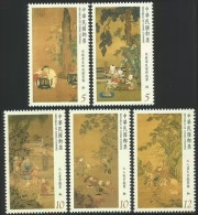 2014 TAIWAN OLD PAINTINGS CHILDREN AT PLAY  5V STAMP - Unused Stamps