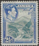 JAMAICA 1938 King George VI - Wag Water River, St Andrew - 2½d. - Green And Blue MH - Jamaica (...-1961)