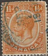 JAMAICA 1912 King George V - 1½d. - Orange FU - Giamaica (...-1961)