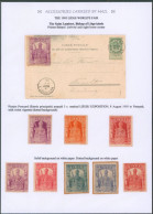 Exposition Universelle De Liège 1905 : Lot De 8 Vignettes + CP Voyagée Avec Vignette / évêque St-Lambert - Erinnofilia [E]