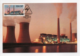 - Carte Postale CENTRALE THERMIQUE DE KRIEL (Afrique Du Sud) 19.10.1989 - - Electricité