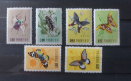 Taiwan 1958: Insects,  Michel 292-297** Mnh, Postfrisch - Nuovi
