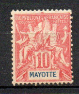 Col40 Colonie Mayotte 1900  N° 15 Neuf X MH Cote 105,00€ - Unused Stamps