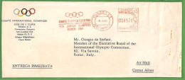 ZA1896 - MEXICO - POSTAL HISTORY - 1966  OLYMPIC Committee OFFICIAL STATIONERY And POSTMARK - Verano 1968: México