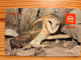 Prepaid Phonecard Slovenia, Mobi - Bird, Owl - Eslovenia