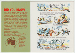 Australia QUEENSLAND QLD Waltzing Matilda Ballad Murray Views K66 Did You Know Postcard C1980s - Sonstige & Ohne Zuordnung