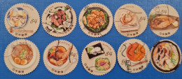 Japon 2020 10209 10218 Alimentation Fruit De Mer Ramen Pétoncle Nourriture Japonaise Photo Non Contractuelle - Used Stamps