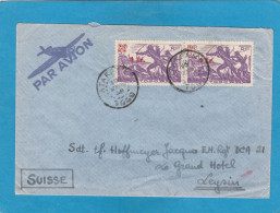 LETTRE PAR AVION DE ATAKPAME POUR LEYSIN,SUISSE,VIA LOME,1946. - Covers & Documents