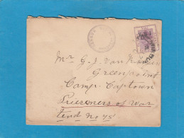 LETTRE DE WINBURG POUR GREENPOINT,CAMP DE PRISONNIERS DE GUERRE,1900.CACHET DE CENSURE. - Stato Libero Dell'Orange (1868-1909)