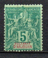 Col40 Colonie Anjouan 1892  N° 4 Neuf X MH Cote 10,00€ - Nuevos