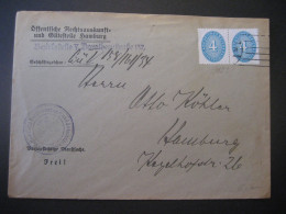 Deutsches Reich 1931- Geschäfts-Beleg Gelaufen Mit 2x Dienstmarken Mi. 127 Von Hamburg Nach Hamburg - Dienstmarken