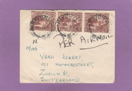 LETTRE PAR AVION DE RIVONIA POUR ZURICH,1948. - Airmail