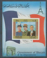 006 Charles De Gaulle - Sharjah - Bloc N°65 Non Dentelé Imperf ** MNH Neuf ** MNH - De Gaulle (Général)