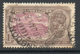 India 1931 GV Inauguration Of New Delhi 1 Anna Value, Wmk. Multiple Star, Used, SG 228 (E) - 1911-35 Roi Georges V