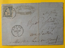 70048 - Suisse Lettre Aug.Huguenin Et Fils Horlogerie Locle 07.06.1866 - Orologeria