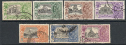 India 1935 GV Silver Jubilee Set Of 7, Wmk. Multiple Star, Used, SG 240/6 (E) - 1911-35 Roi Georges V
