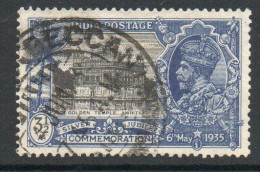 India 1935 GV Silver Jubilee 3½ Annas Value, Wmk. Multiple Star, Used, SG 245 (E) - 1911-35  George V