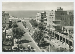 D7115] OSTIA - LIDO DI ROMA - VIALE DELLA MARINA Cinema Superga Cartolina Viaggiata 1959 - Tarjetas Panorámicas