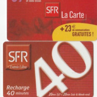 A23 - 2 CARTES SFR Pour 1 Euro - Ohne Zuordnung